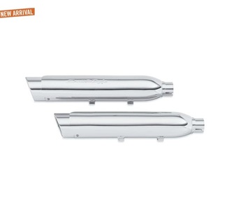 Street Cannon Slip-On Mufflers - Sportster Shorty Dual CHROME